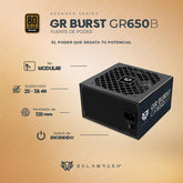 Fuente De Poder Br Burst Atx 650W 80 Plus Bronze No Modular Negro